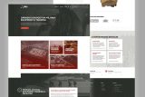 Screenshot of a website for Canadian military equipment and training. Features sections on services like consulting, tactical training, and facility rental. The design includes a dark green and white color scheme with red accents and a navigation menu.